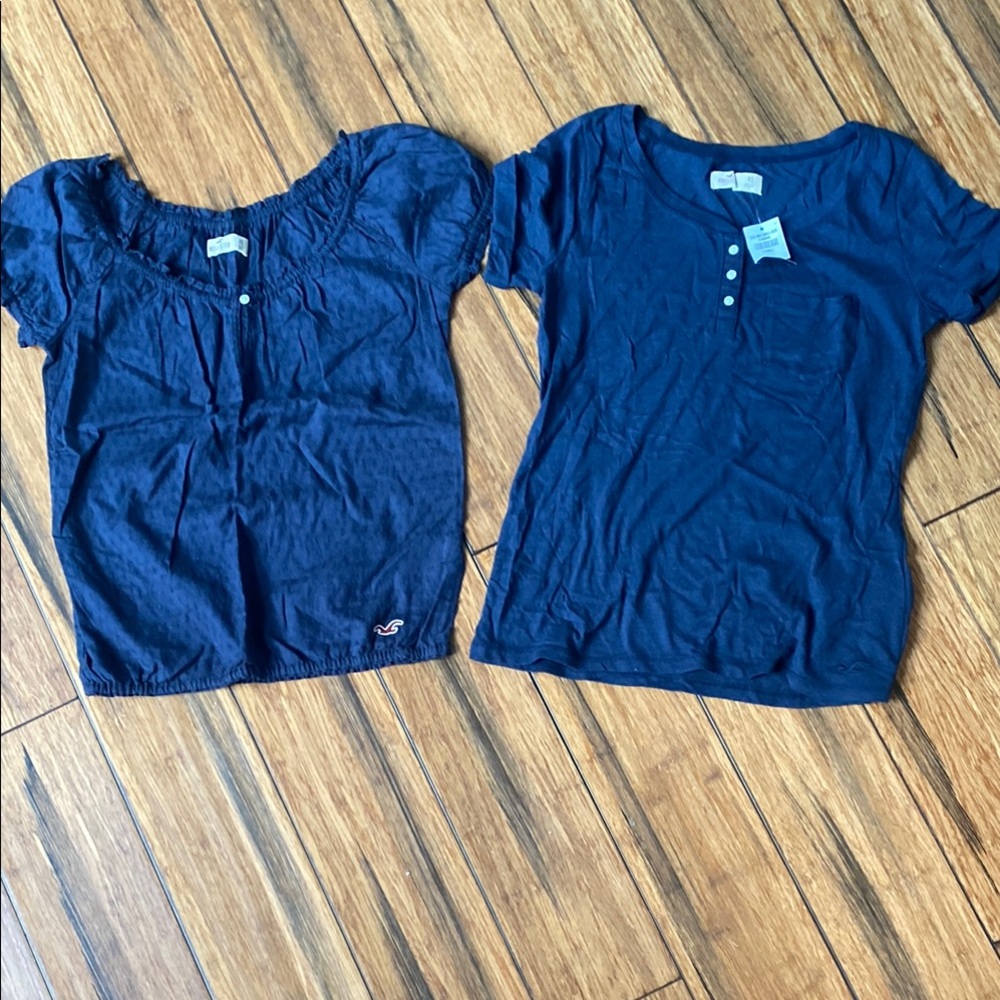 Hollister XS Navy Blue Shirts Set